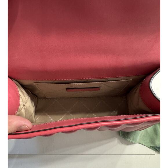 Michael Kors Whitney Medium Flap Chain Crosshody Bag Purse Berry Pink NWT $460 - Picture 6 of 7